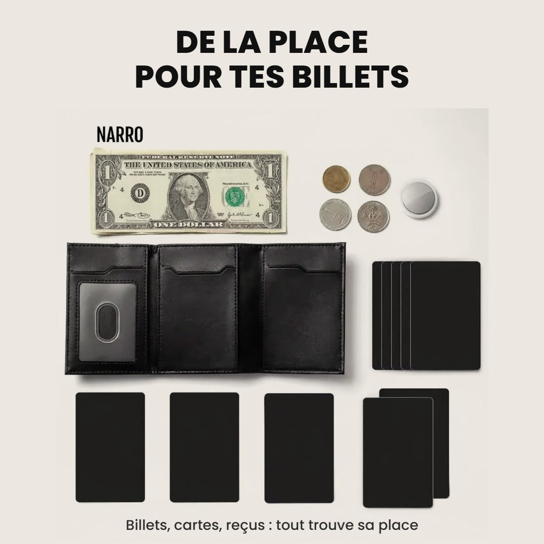Narro - Portefeuille compact anti-RFID