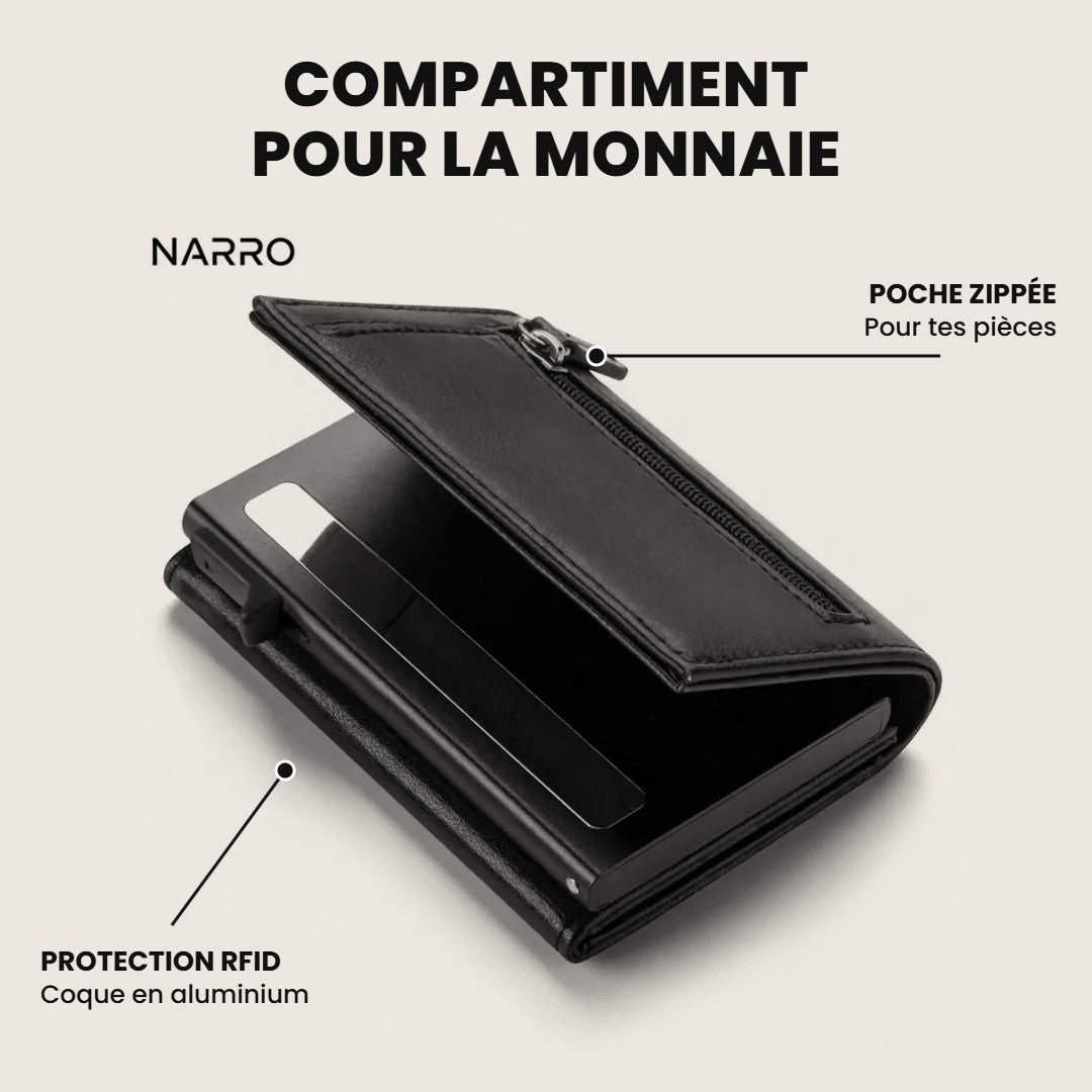 Narro - Portefeuille compact anti-RFID